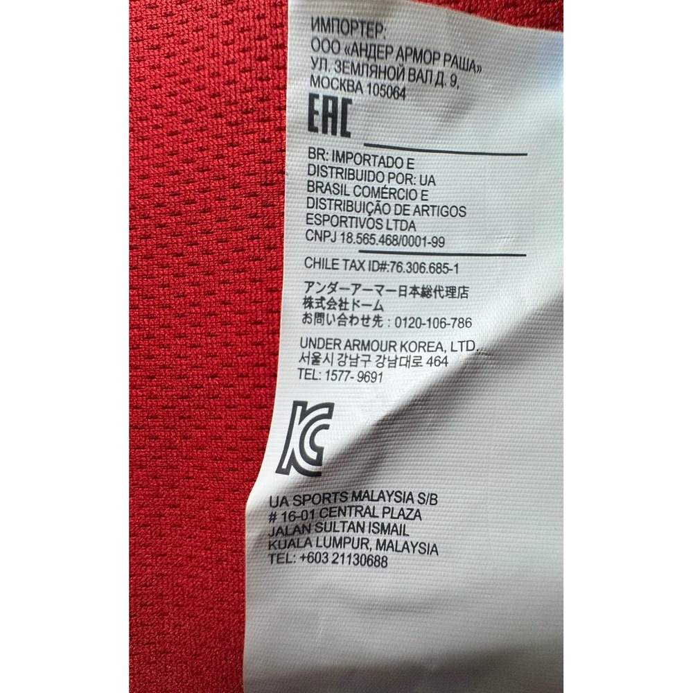 Under Armour HeatGear Polo Shirt Mens Large Red Golf Performance Knit NEW - Picture 13 of 16